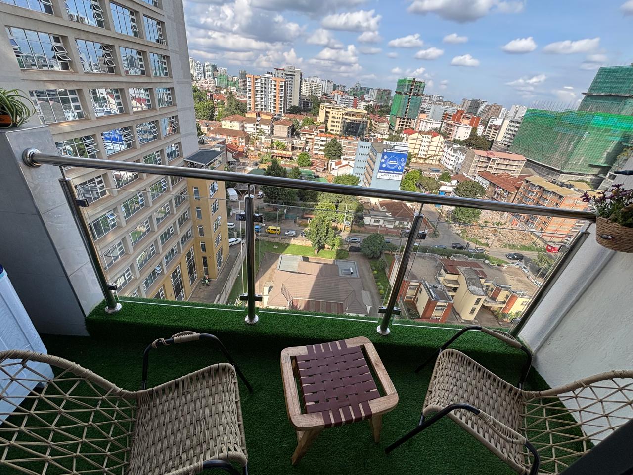 Stylish One Bedroom Airbnb in Westlands with a skylight view