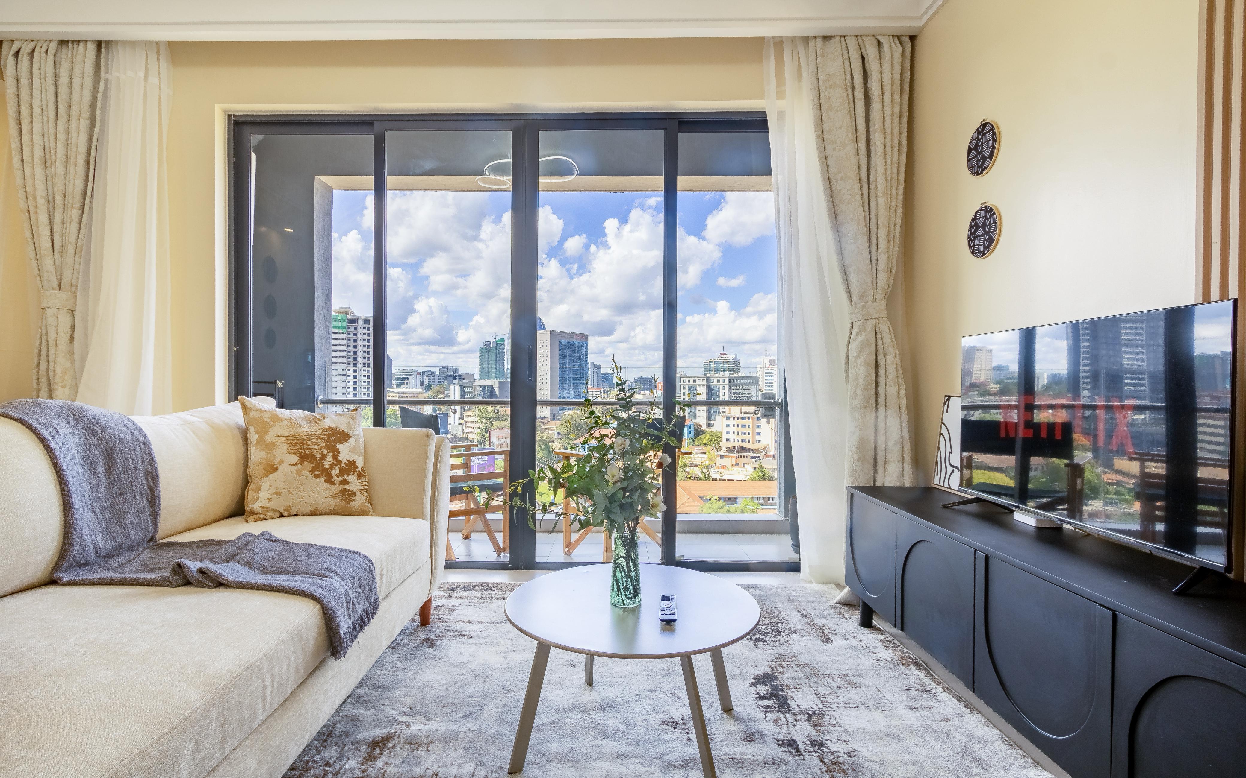 Sunset Views 1BR in Riverside | Rooftop Pool & Balcony Gem